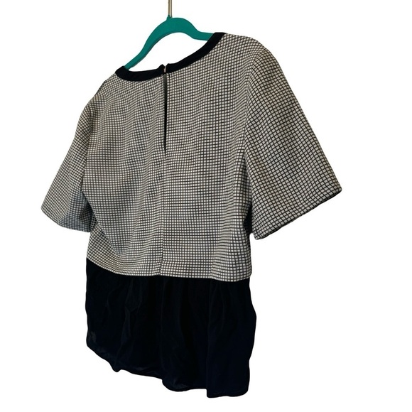 BCBGeneration Black White Checkered Short Sleeve Blouse Size S - Picture 12 of 17